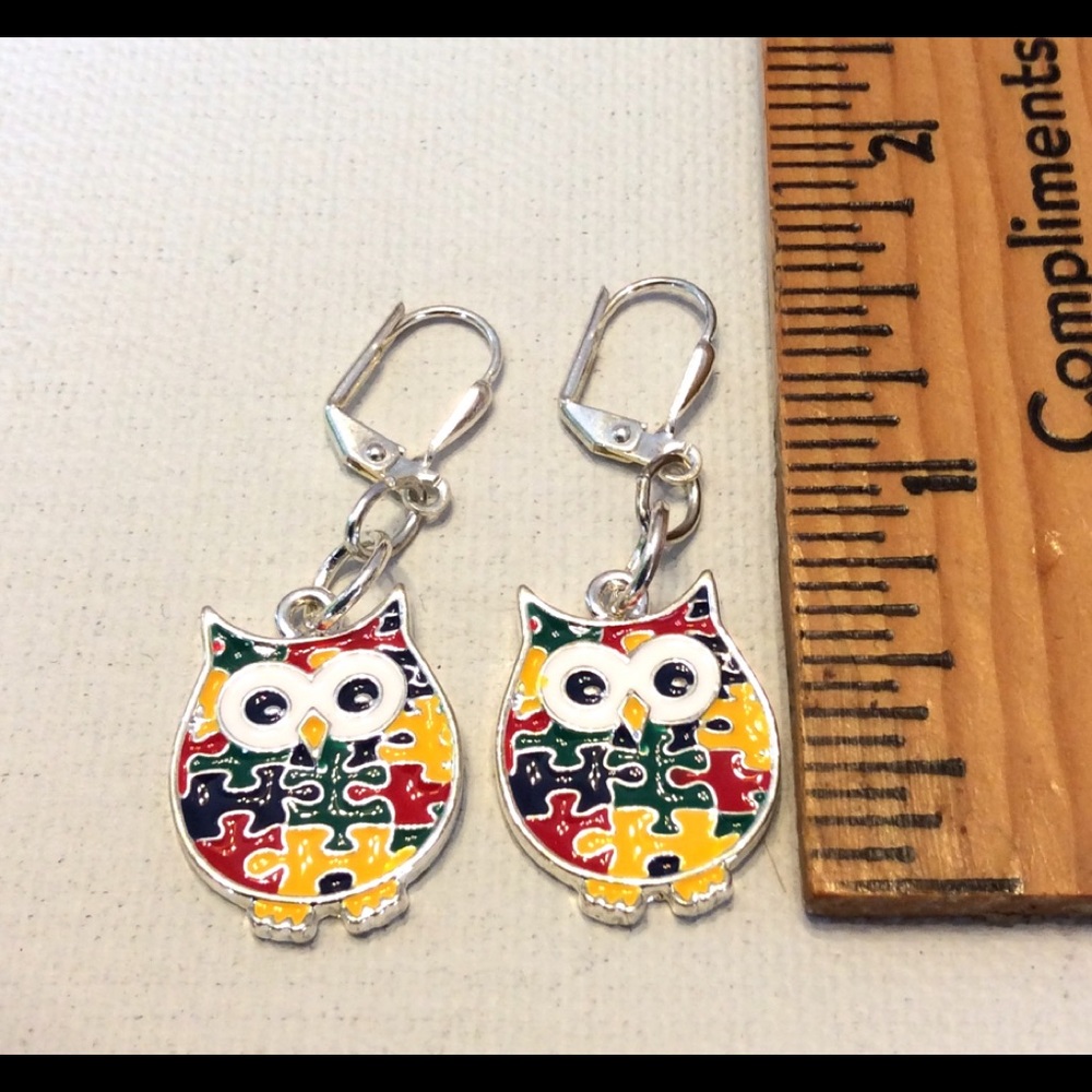 Owl Earrings Owls - Picture 4 of 4